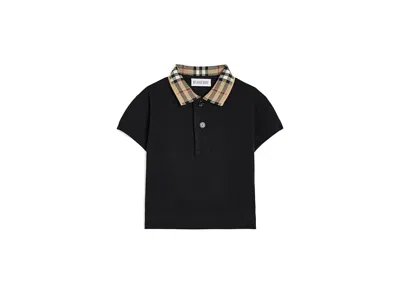 Burberry Kids' Johane Collar Shirt (infant/toddler) Boy's T Shirt Black: 18 Months