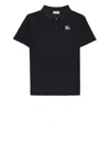 Burberry Johane Ekd-embroidered Cotton-pique Polo Shirt 3-14 Years Black In Black