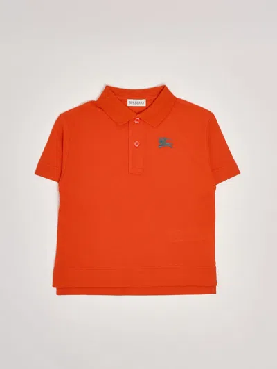 Burberry Kids' Johane Polo Polo In Arancione