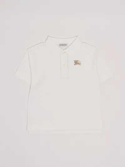 Burberry Kids' Johane Polo Polo In Bianco