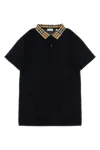 Burberry Black Cotton Polo Shirt
