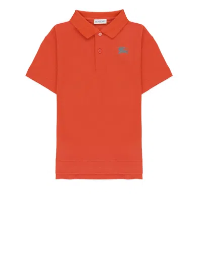 Burberry Kids' Johane Polo Shirt In Orange