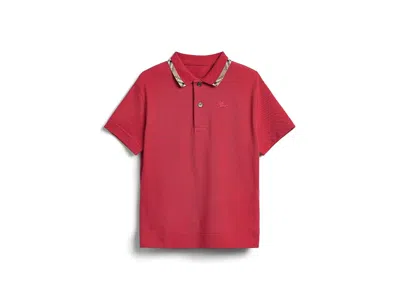 Burberry Johane Top (toddler/little Kid/big Kid) Boy's T Shirt Bright Red: 10 Years, Cotton
