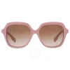 Burberry Womens Be4389 Joni Square-frame Brand-embellished Acetate Sunglasses Pink In Brown / Ink / Pink