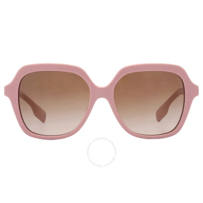 Burberry Joni Brown Gradient Square Ladies Sunglasses Be4389 406113 55 In Brown / Ink / Pink