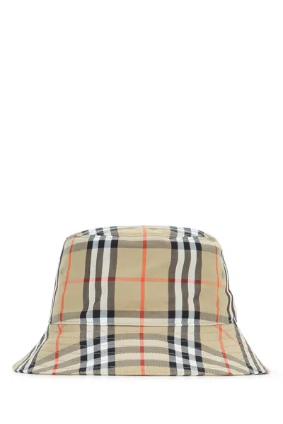 Burberry Jr K1 Chk Bucket Hat In Yellow