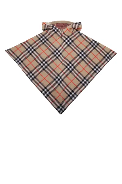 Burberry Jr Kg6 Lette Hood Cape In Multi
