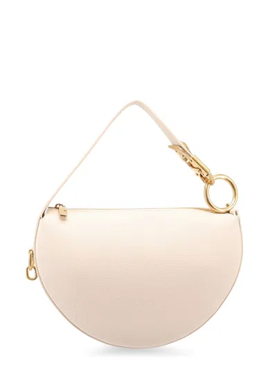 Burberry Junior Knight Leather Handbag In White