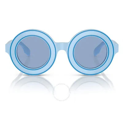 Burberry Junior Light Blue Round Unisex Sunglasses Jb4386 404572 20-27