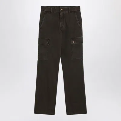 Burberry Juniper Green Cargo Pants In Black