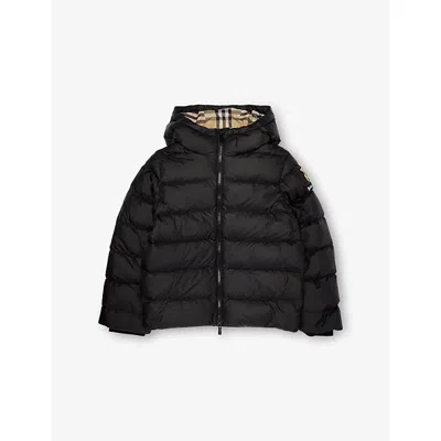 Burberry Kids' Black Juno Padded Shell Coat 3-14