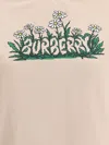 Burberry Beige Cotton T-shirt With Flower Print