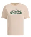 Burberry Beige Cotton T-shirt With Flower Print In Beige