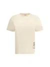 Burberry Beige T-shirt With Logo Application On The Front In Cotton Woman In Nutmeg