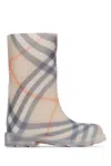 Burberry Tan Comb Kids' Marsh Check Rubber Boots 3-4 Years Eur 23 /6.5 Uk In Sandipcheck