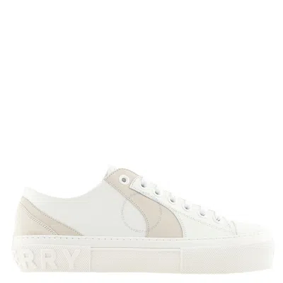 Burberry Kai Two-tone Leather Low-top Sneakers In White