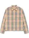 Burberry Checked Jacket In Neutrals