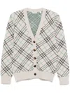 Burberry Long Sleeve Cardigan In Grey