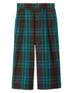 Burberry Check-print Cotton Trousers In Pattern