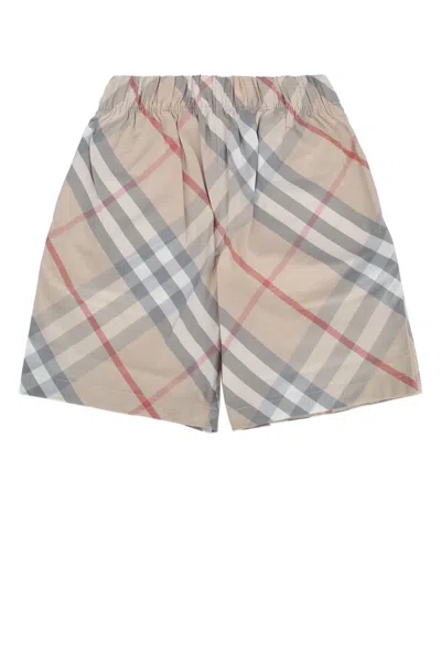 Burberry Kids' Check-print Deck Shorts In Palestoneipcheck