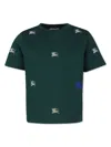 Burberry Ekd Cotton T-shirt In Dark Moss