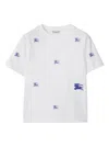 Burberry Boys White Ekd Cotton T-shirt In White