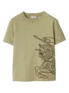 Burberry Kids Khaki Ekd T-shirt In Beige