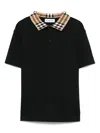 Burberry Vintage Check Polo Shirt In Black