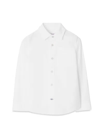 Burberry Owen Mini Long Sleeve Shirt In Blue