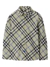 Burberry Boy's Owen Button Down Check-print Shirt In White