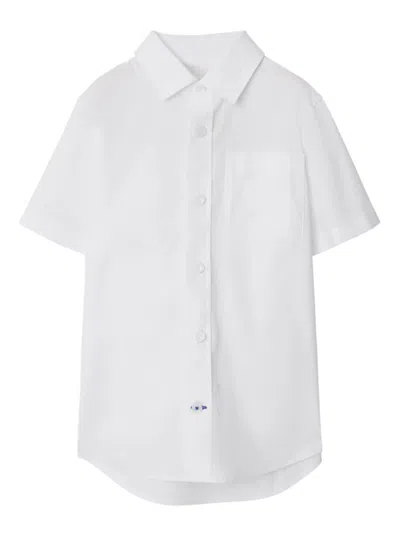 Burberry Classic-collar Button-up Shirt In White