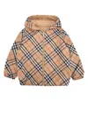 Burberry Sand Ip Check Axel Check-print Shell-down Jacket 12 Months-2 Year In Sandipcheck