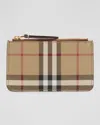 Burberry Kelbrook Check Zip Wallet In Archive Beige
