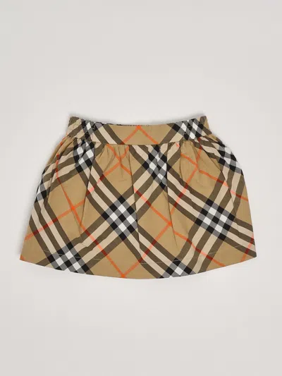 Burberry Babies' Kelsey Skirt Skirt In Check Beige