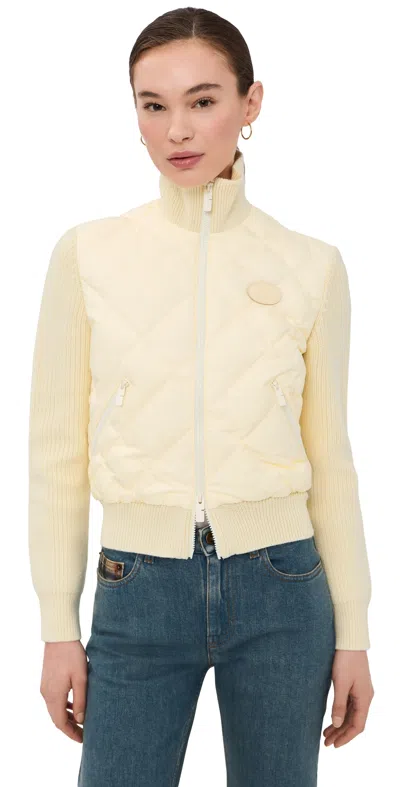 Burberry Kelsley Jacket Ceramic White In Yellow