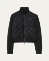Burberry Kelsley Quilted Knit Jacket In Black