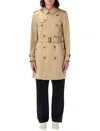Burberry Heritage The Kensington Beige Trench Coat In Brown