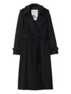 Burberry Fitzrovia Double-breasted Belted Trench Coat In Blue