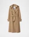 Burberry Kensington Belted Cashmere-wool Double-breasted Trench Coat In Brown