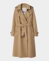 Burberry Kensington Belted Cashmere-wool Double-breasted Trench Coat In Brown
