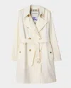 Burberry Kensington Belted Double-breasted Trench Coat In Neutral