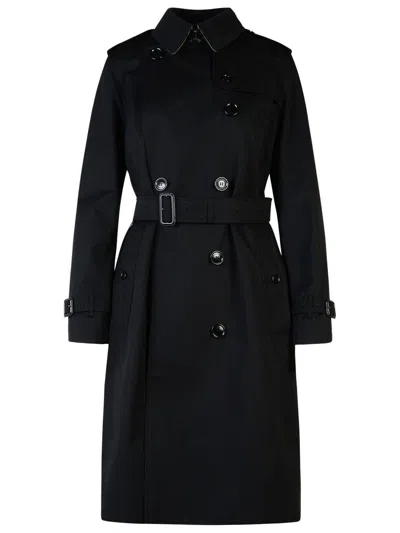 Burberry 'kensington' Black Polyester Trench Coat