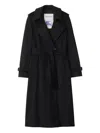 Burberry Fitzrovia Double-breasted Belted Trench Coat In Blue