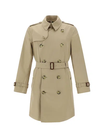 Burberry Kensington Coat In Beige