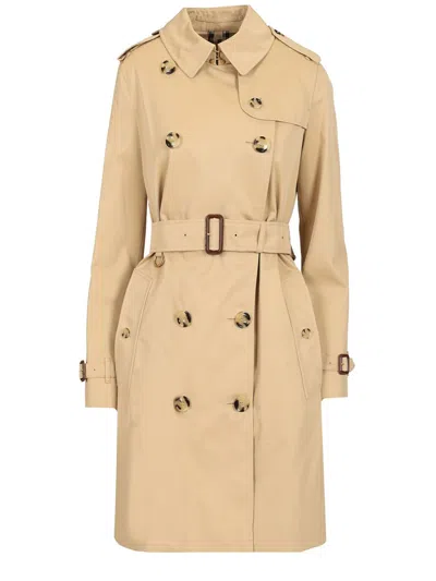 Burberry Women Chelsea Cotton Trench Coat In Brown