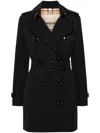 Burberry Women's Kensington Cotton Trench Coat In Black
