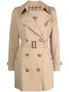 Burberry Women's Short Kensington Heritage Trench Coat In Beige