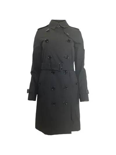 Pre-owned Burberry Kensington Double-breasted Coat In Black