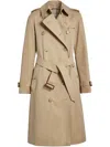 Burberry Mid-length Kensington Heritage Trench Coat In Brown