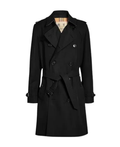 Burberry Kensington Heritage Medium And Long Style Windbreaker In Black